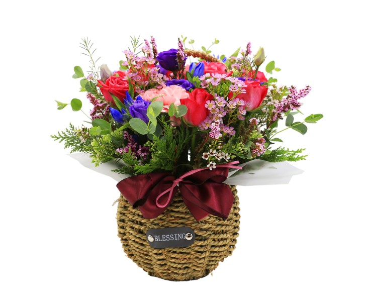 꽃바구니 - 혼합바구니(총 높이 약 35cm)